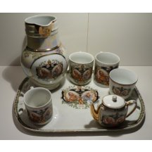 Kompletní pozlacený set s portréty evropských císařů