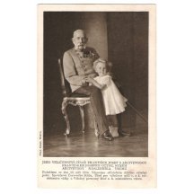 Sedící František Josef s arcivévodou Františkem Josefem Ottou