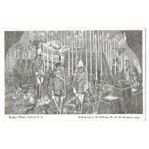 Franz Joseph in chapel with the Hussar guard