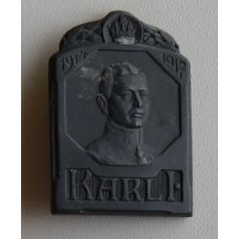 Čepicový odznak s císařem Carl Franz Josefem I.