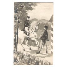 Franz Josef na koni zastaven strážným vojákem-známá epizoda ....