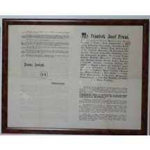 Announcement to all nations - Franz Joseph I. comes to the throne