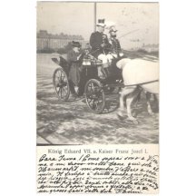 King Eduard VII. and emperor Franz Joseph in coach