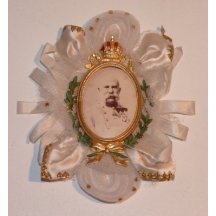 Dekorační ozdoba na šerpu s portrétem císaře Františka Josefa