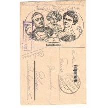 Emperor Karl and Zita (his wife) and son Otta in a decorative frame