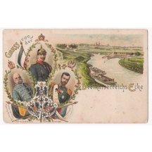 German , Austria and Russia , with portraits of emperors