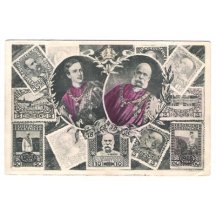 Portrait of Franz Joseph and printed stamps , print variant 5