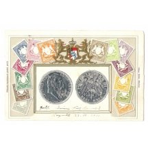 Postcard with stamps and 3 mark