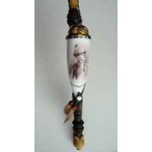 Porcelánová fajfka s císařem Františkem Josefem - v mysliveckém