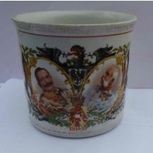 Veliký hrníček - kafák s portréty císaře Viléma a Františka Josefa 