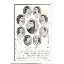 Portréty Elisabeth z let: 1847, 1854, 1856, 1859, 1862, 1863, 1872, 1878