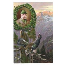 Franz Joseph in hunting suit and grouse