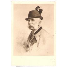 Portrait of Franz Joseph in hunting uniform (1) , drawn variant