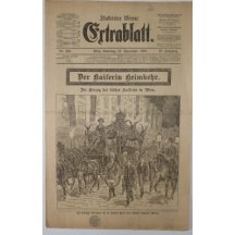 Pohřeb císařovny Elisabet - dvoulist novin