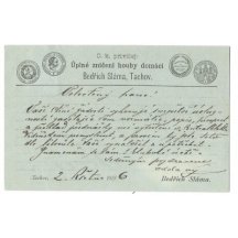 Firemní lístek s medailemi Franz Josefa, Tachov