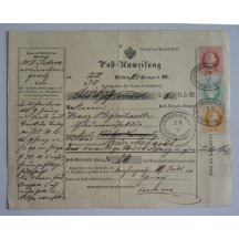 Card , evaluated with interesting stamps