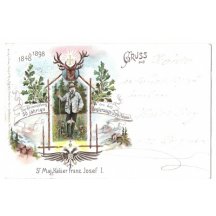 Franz Joseph - postcard in hunting topic