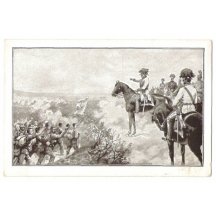 Franz Josef I. velí z koně vojsku