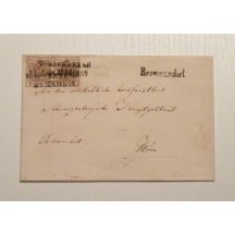 Certified mail, evaluated with 3 times 6 Kr., year 1857