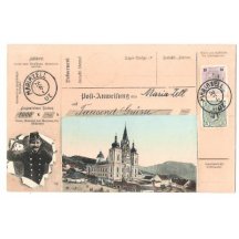 Mariazell - post man and stamps of Franz Joseph