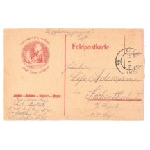 Field postcard - red printing , RARE !