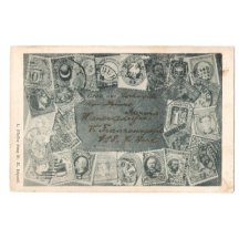 Postcard with european stamps