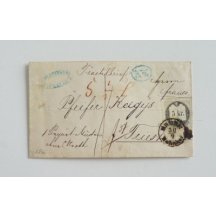 Letter with 5 kreuzer fee stamp