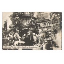 Karl I. during coronation in Hungary