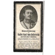 Death certificate of emperor Karl, another variant