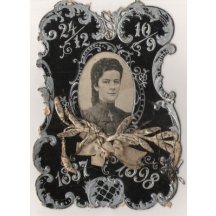 smuteční papírový rámeček