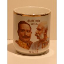 Wilhelm a Franz Joseph na hrnečku v barevném provedení