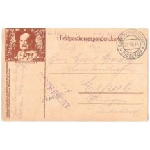 Correspondence card with portrait of Franz Joseph - Viribus Unitis