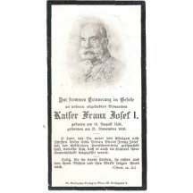 Úmrtní list Franz Josefa
