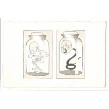 Wilhelm is interpretated as a snake and Franz Joseph as a skeleton