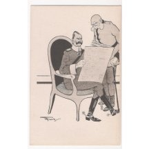 Wilhelm is studying new strategy and Franz Joseph is observing him