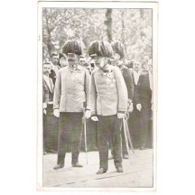 Emperor Franz Joseph and Franz Ferdinand - city officials are around