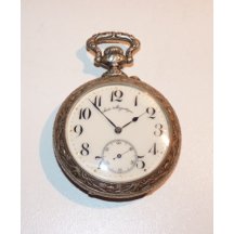 Stříbrné hodinky s portrétem FJI.