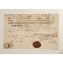 Waybill - 5 kreutzer fee stamp, Dauba