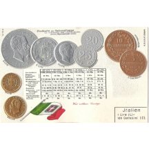 Pohlednice s mincemi- Italien, varianta tisku