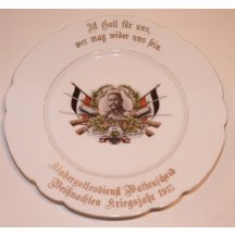 Talíř s portrétem- Hindenburg - se zlatým dekorem