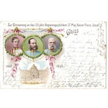 Portréty Franz Josefa s blahopřáním 