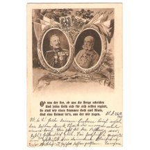 Franz Joseph and Wilhelm, with poem