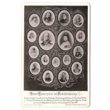 Postcards with portraits of emperors and their family members 