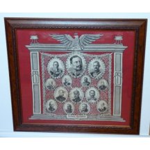 German officers, in heading with emperor Wilhelm