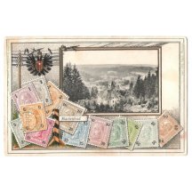 Mariánské Lazne - stamps and eagle