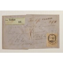 Valued railway letter 5Kr, stamp Tachov,Tachau