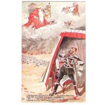 Emperor Wilhelm on the phone to God for help in the fight