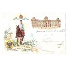 Vienna and Franz Joseph sitting on a brown horse