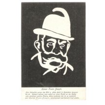 Emperor Franz Joseph , caricature in black and white issue