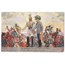 Cheering soldiers , Franz Joseph and Wilhelm , variant of description